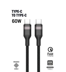 Type-C to Type-C Örgülü Kablo 1m